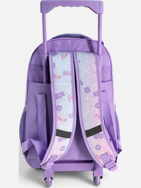 K-pop School Bag Trolley Elementary Lilac 34 x 20 x 44cm