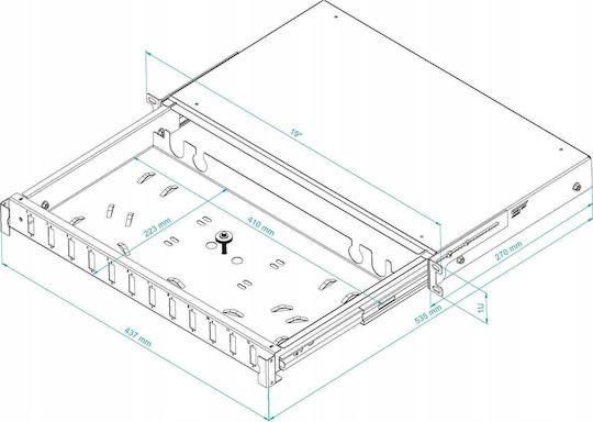 Stalflex Оптична Пач Панел Tfdp-19-1u-12d-sc-g