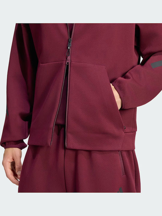 Full-zip Яке с Качулка Maroon