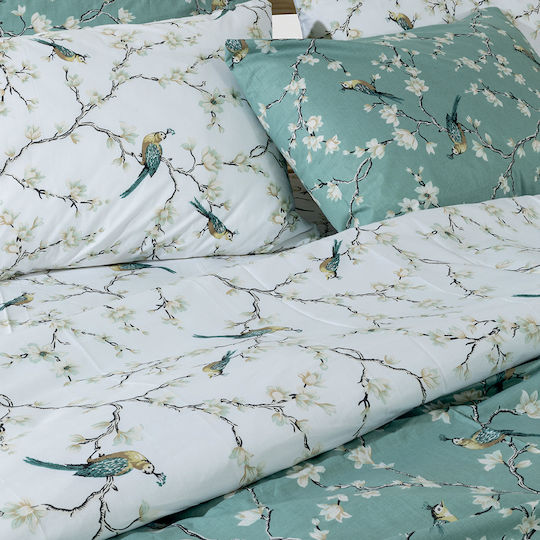 Lino Home Подредба Чаршафи Единични 170x260см Петролени 3 Бройки