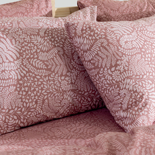 Lino Home Module Cearceafuri De Pat King Size 260x270cm Roz Pudrat 4 Bucăți
