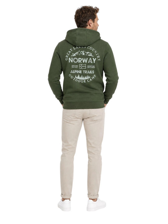 Hooded Cardigan Green