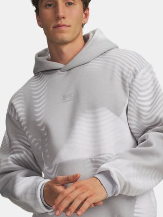 Fleece Sweatshirt mit Kapuze Grau
