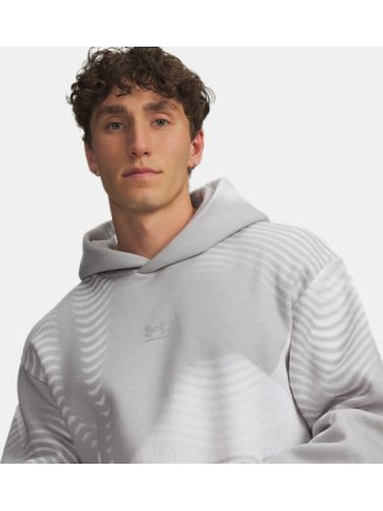Fleece Sweatshirt mit Kapuze Grau