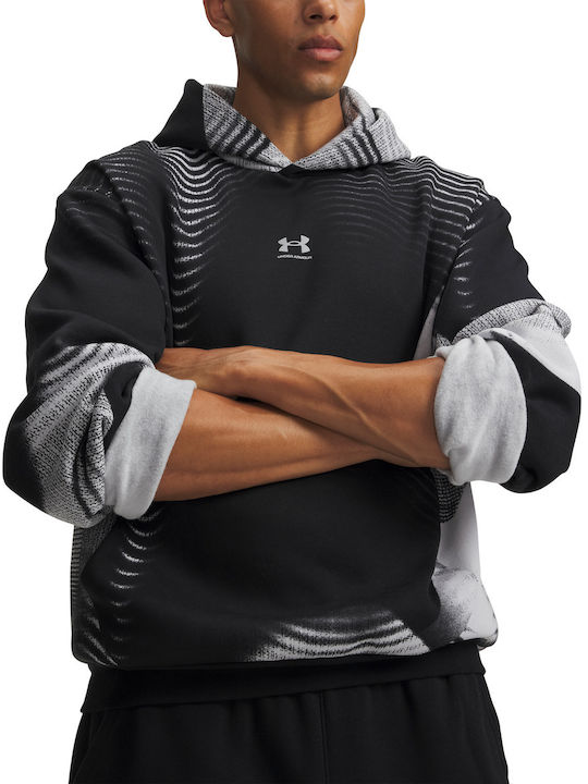 Fleece Sweatshirt mit Kapuze Schwarz