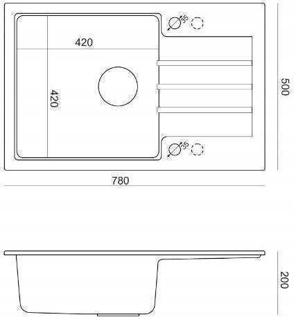 GraniteQ Peter 111 Drop-In 78x50см GraniteQ Peter 111 Drop-In 78x50см