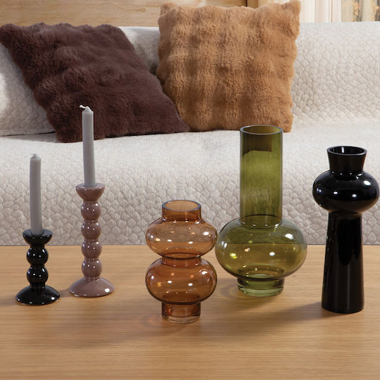 Nef-Nef Homeware Βάζο Γυάλινο Diple Μαύρο 12xΥ28.5cm Nef-Nef Homeware Βάζο Γυάλινο Diple Μαύρο 12xΥ28.5cm