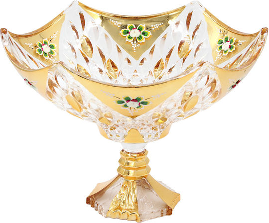 Keskor Decorative Vase Glass Gold Size 33xH24cm