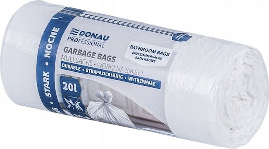 Stella Trash Bags Capacity 20lt with Handles 56x44cm 30pcs White