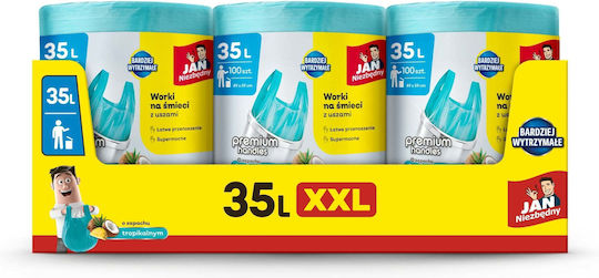 Jan Niezbędny Sacuri De Gunoi Parfumate Capacitate 35lt Cu Mânere 100 Buc