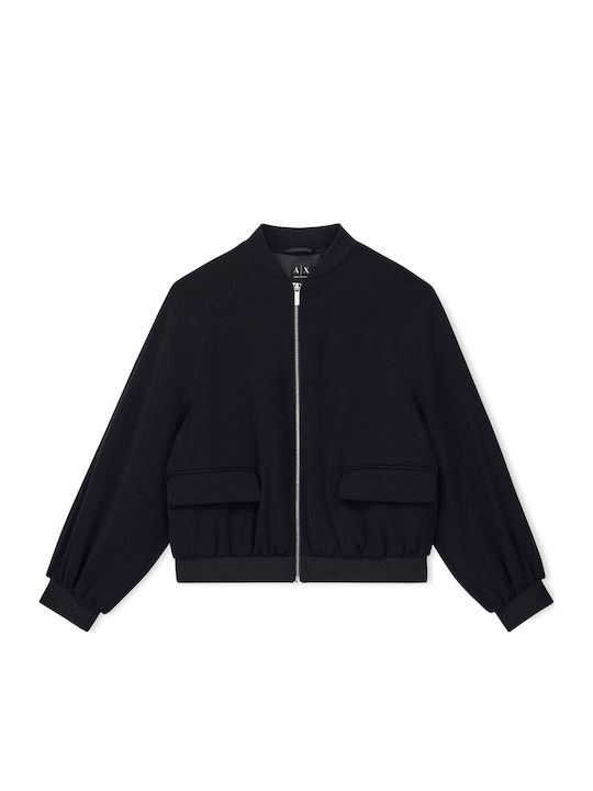 Long Women's Bomber Jacket Black