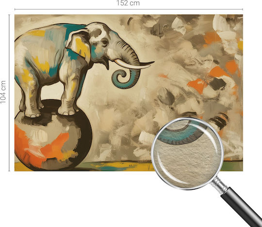Tapetă Elefant Colorat O Minge 152x104
