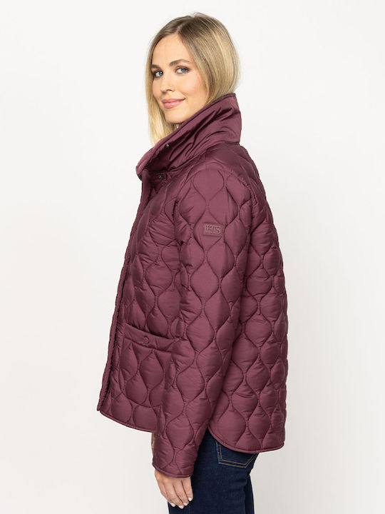Damenjacke Für Winter Burgunder