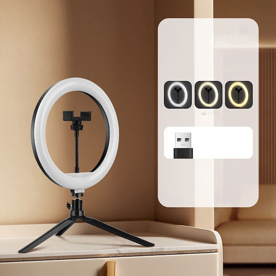 Ringlicht mit Schreibtisch Stativ