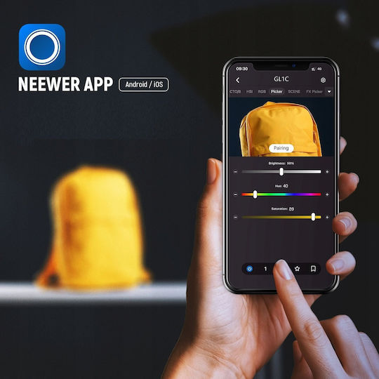 Neewer RGB Ringlicht 4cm mit Desktop Ständer/Halterung