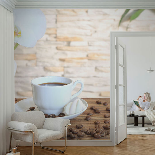 Brown Wall Wallpaper 208x146cm