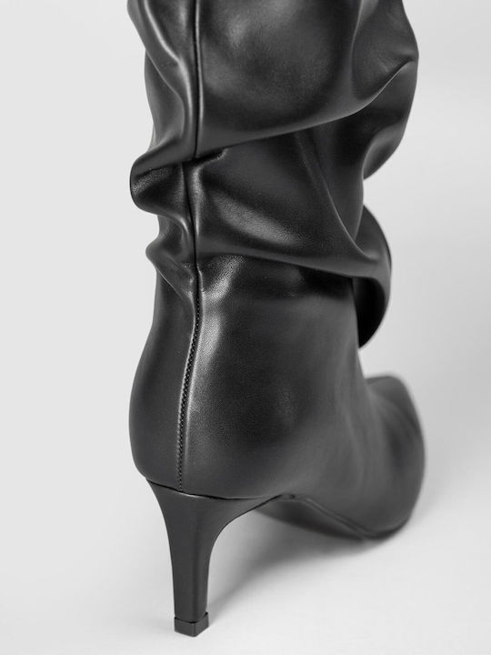Damenstiefel mit Mittelhohem Absatz Schwarz