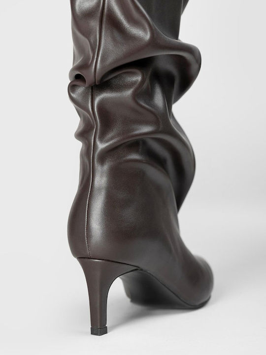 Damenstiefel mit Mittelhohem Absatz Braun