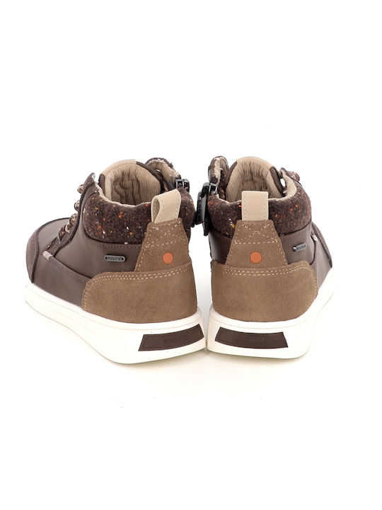 Anatomic Leather Kids Ankle Boots with Laces Brown
