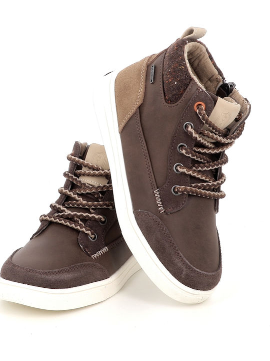 Anatomic Leather Kids Ankle Boots with Laces Brown