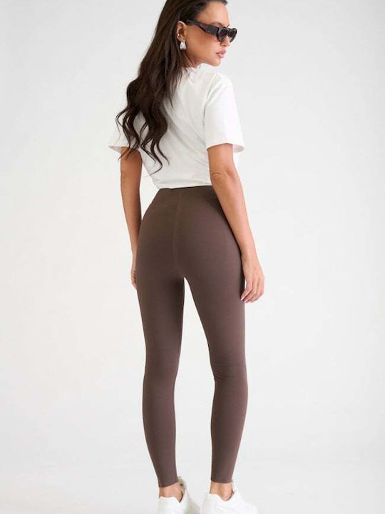 Damen Leggings Braun Dunkel