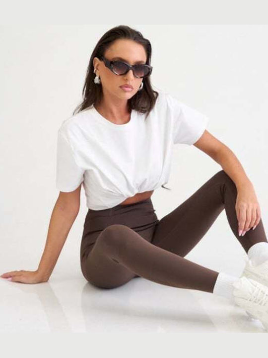 Damen Leggings Braun Dunkel