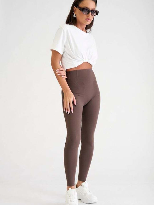 Damen Leggings Braun Dunkel