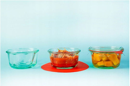 Weck Set of 6 General Use Glass Transparent Jars with Lid 450ml 6 Pieces
