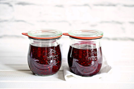 Weck Set of 12 Pieces Glass Transparent Jars for General Use Coffee with Airtight Lid 220ml 12 Pieces