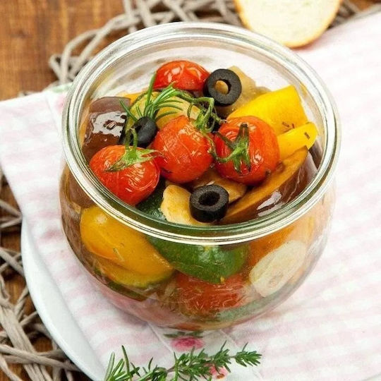 Weck Set of 12 Pieces Glass Transparent Jars for General Use Coffee with Airtight Lid 220ml 12 Pieces