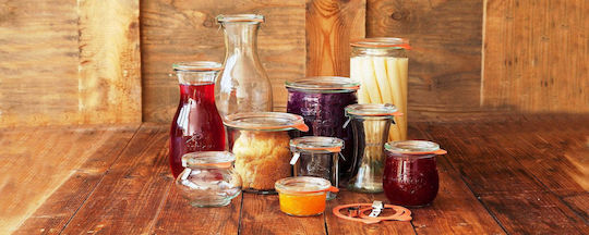 Weck Set of 6 General Use Glass Transparent Jars with Lid 6x6cm 6 Pieces