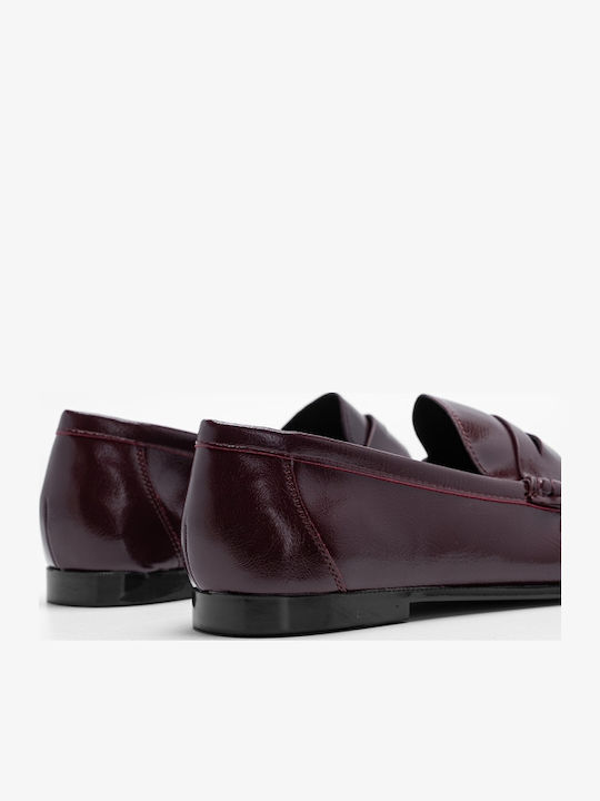 Damen Mokassins in Burgundische Farbe