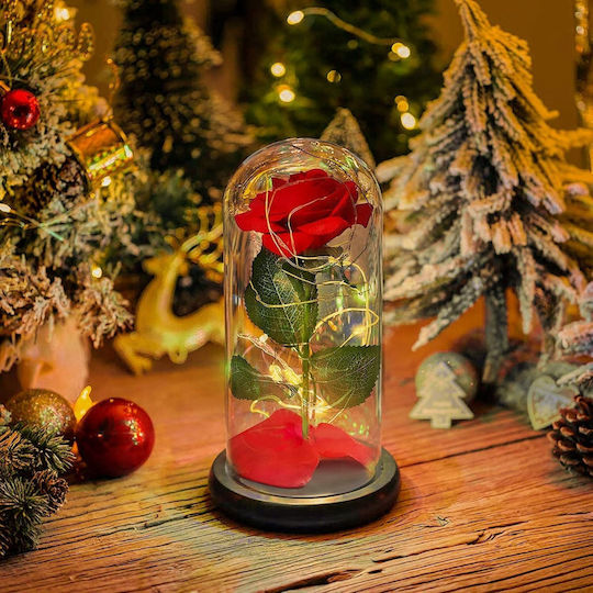 All Saints Red Rose 22cm with Led Springos