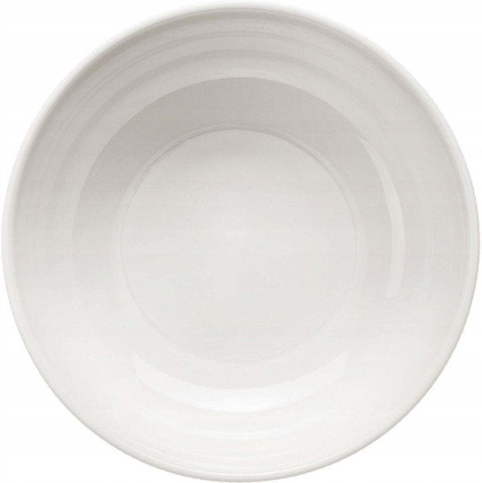 Verlo Round Porcelain White Serving Bowl with Diameter 20cm