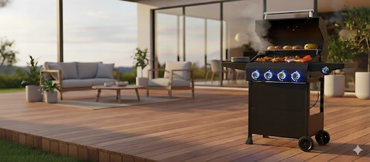 LTC Ψησταριά Υγραερίου Σχάρας με 5 Εστίες 15kW