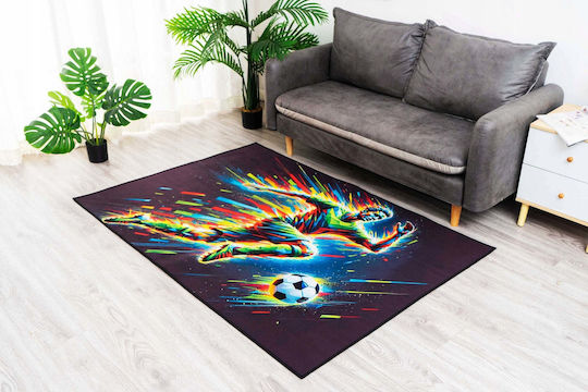 Strado Детски Килим Футбол Многоцветен 120x170см