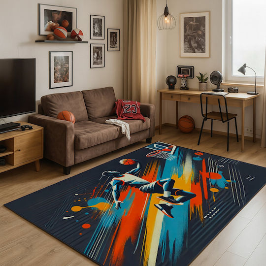 Strado Детски Килим За Баскетбол Многоцветен 100x150см