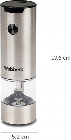 Webber Elektrischer Salz- und Pfeffermühle Keramik in Schwarz