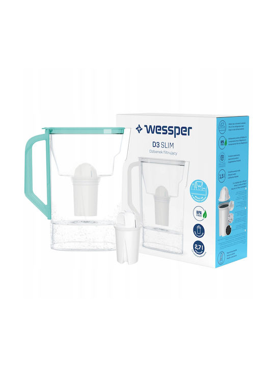 Wessper Inna Marka Kannen Servierskanne Kunststoff mit Filter 2700ml