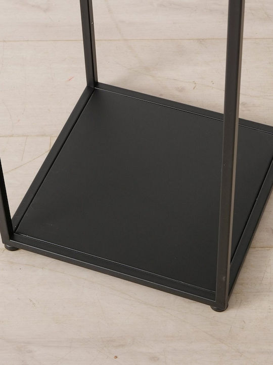 MSA MSA Kerzenhalter Glas in Schwarz 25x25x121cm