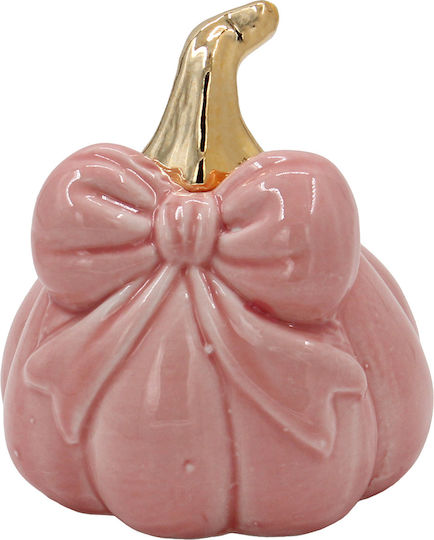 Decorative Ceramic Pumpkin Φ9x9 In Pink Gold Keskor 68271-3