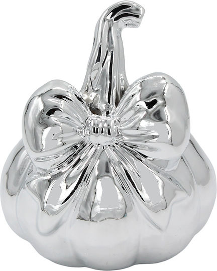 Decorative Ceramic Pumpkin Φ11x12 Silver Keskor 68274-1