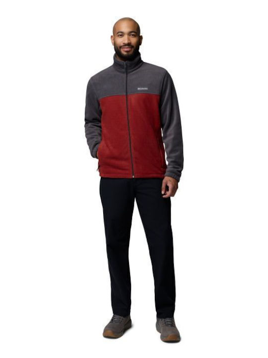Steens Mountain Full Men's Fleece Jacket Shark/Red Oxide