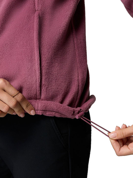 Benton Springs Full Fleece Women's Cardigan with Zipper Pink