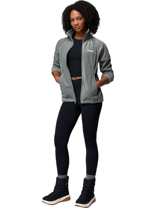 Benton Springs Voll Fleece Damen Strickjacke mit Reissverschluss Graue