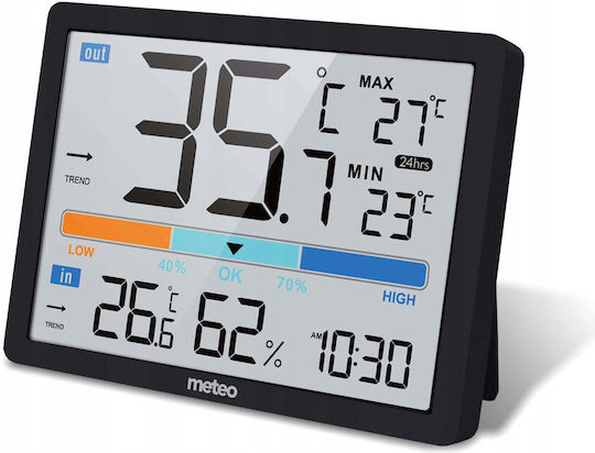 Meteo Meteo Stație Meteo Fără Fir Digitală De Masă Neagră