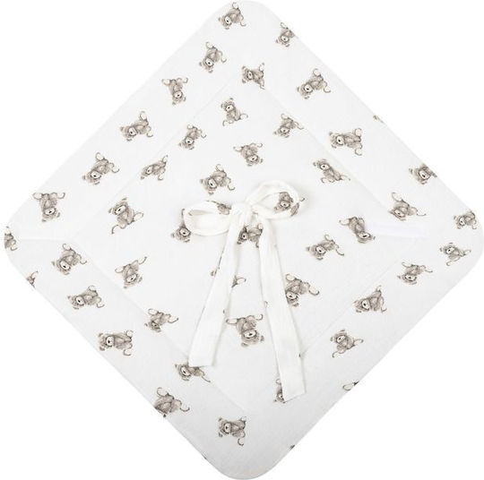 Sensillo Cotton Beige Nursery Swaddling Baby Blanket 75x75cm