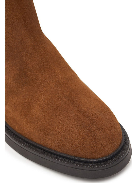 Leather Women's Chelsea Ankle Boots Tabac