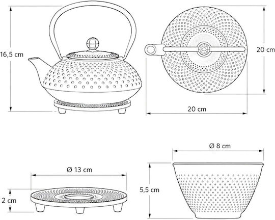 Vilde Vilde Μαντεμένια Τσαγιέρα Blau 1250ml