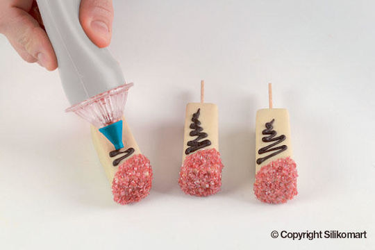 Silikomart Mini Bar Ice Cream / Ice Lolly Bakeware Silicone Mold 10 Sockets 60x20x2cm 2 Pieces